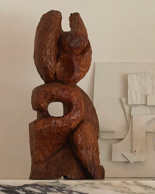 HAND CARVED ABSTRACT SCULPTURE