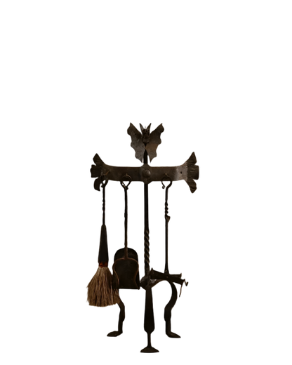 GOTHIC REVIVAL WROUGHT IRON DRAGON FIRE TIDY
