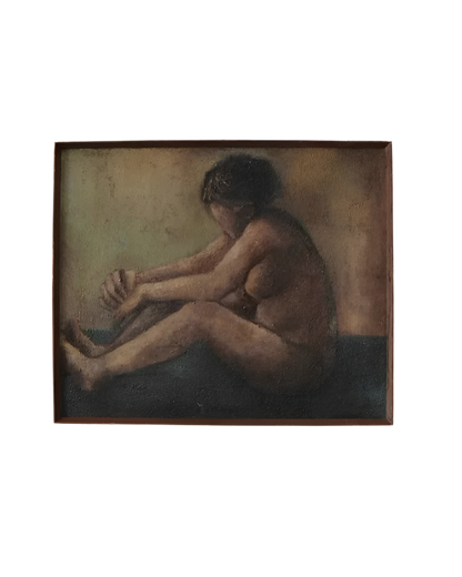 SIGNED NUDE ITALIAN OIL PAINTING