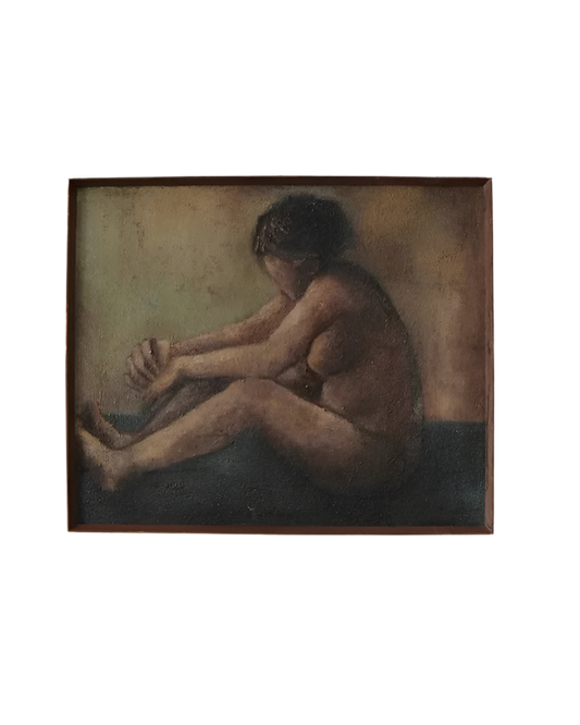 SIGNED NUDE ITALIAN OIL PAINTING