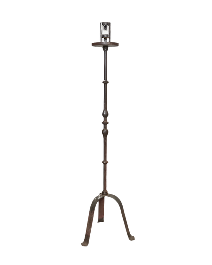 HAND FORGED IRON CANDLE HOLDER