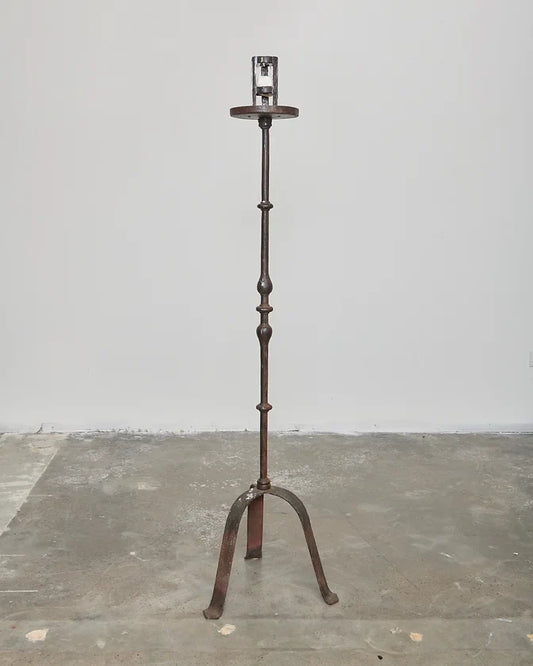 HAND FORGED IRON CANDLE HOLDER