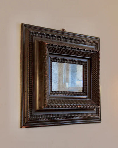 SMALL DUTCH MIRROR w. DEEP EBONIZED FRAME