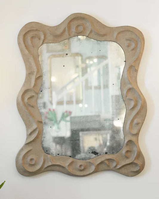 ABSTRACT PLASTER MIRROR