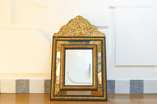 BLACK EBONIZED GOLD MIRROR