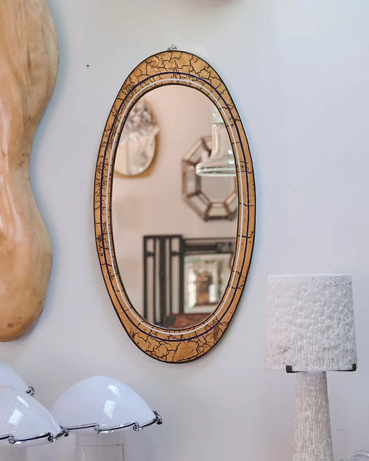 GOLD OVAL SPLIT FRAME MIRROR