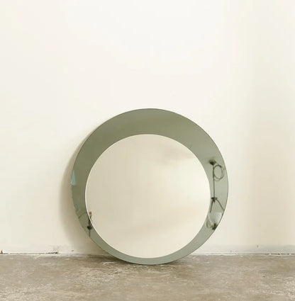 MIDNIGHT GRAY GLASS FRAMED MIRROR