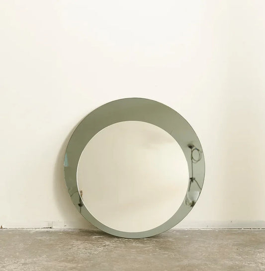 MIDNIGHT GRAY GLASS FRAMED MIRROR