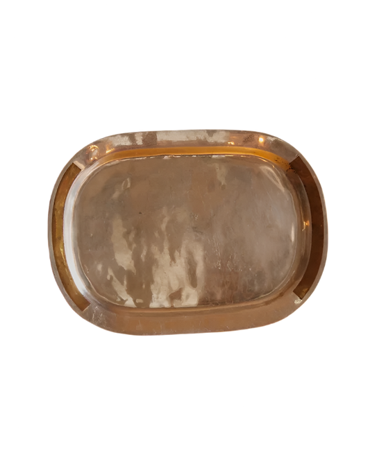 CAST ALUMINIUM TRAY w. BRASS DETAIL