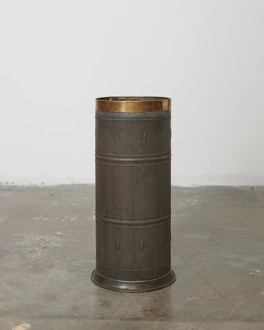ART NOUVEAU METAL & BRASS UMBRELLA STAND