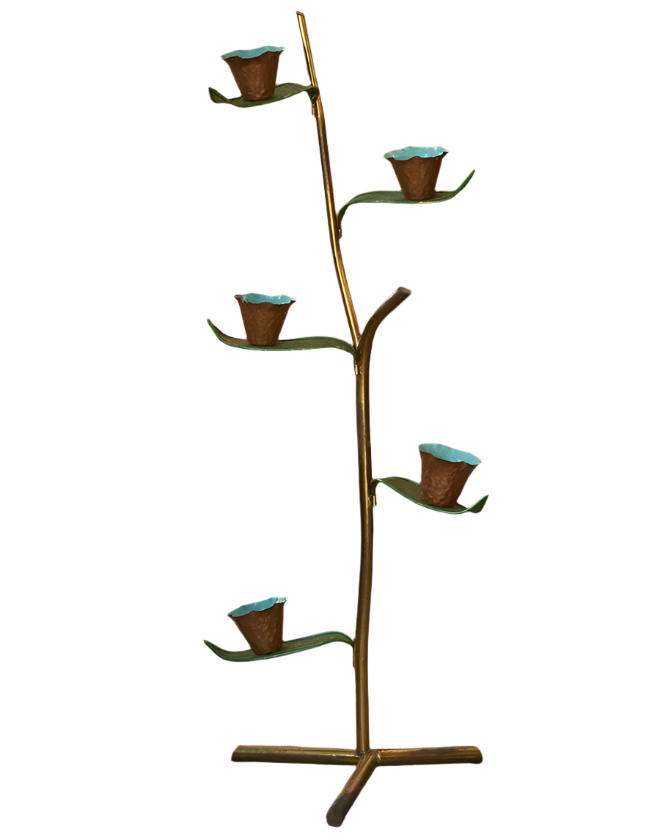 COPPER CUP CANDELABRA