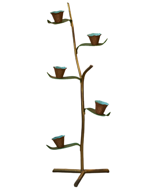 COPPER CUP CANDELABRA