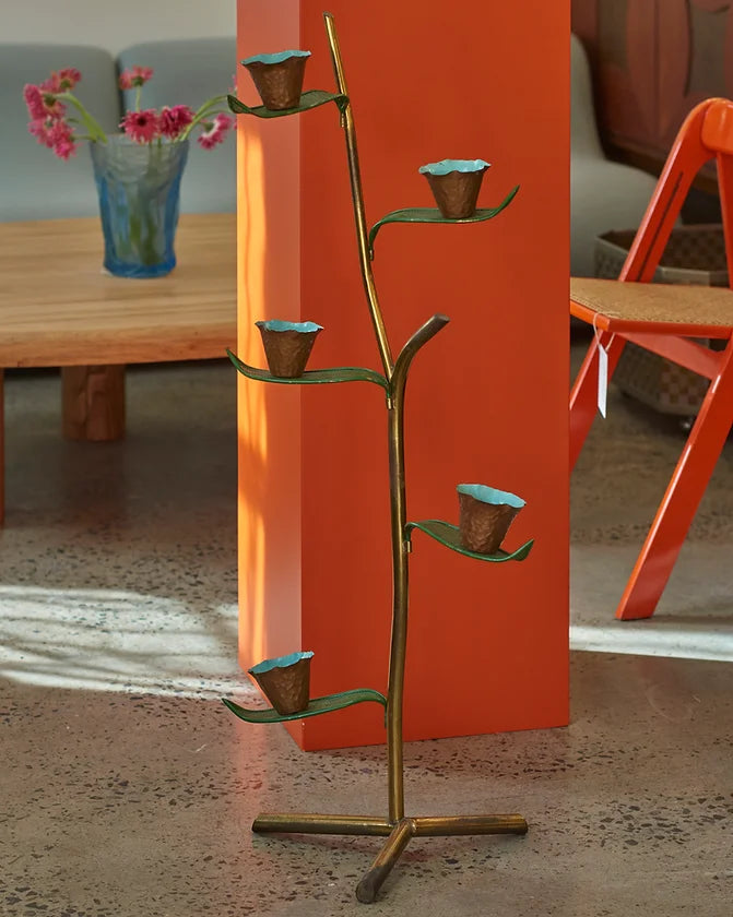 COPPER CUP CANDELABRA
