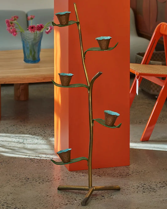 COPPER CUP CANDELABRA