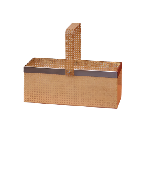 RATTAN & PERSPEX BASKET