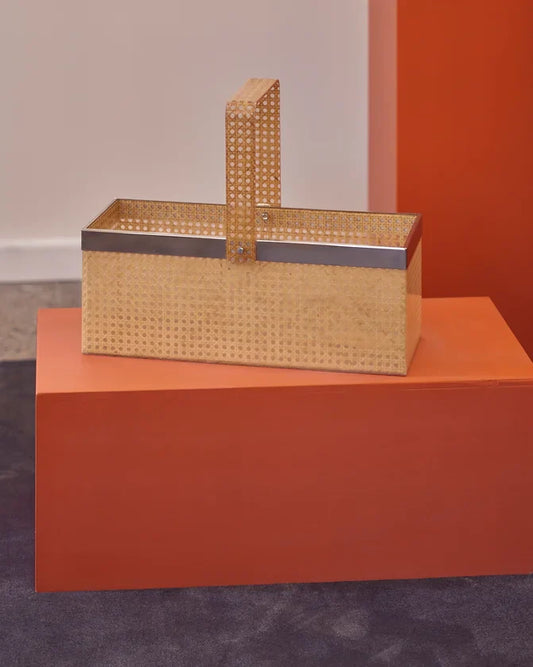 RATTAN & PERSPEX BASKET