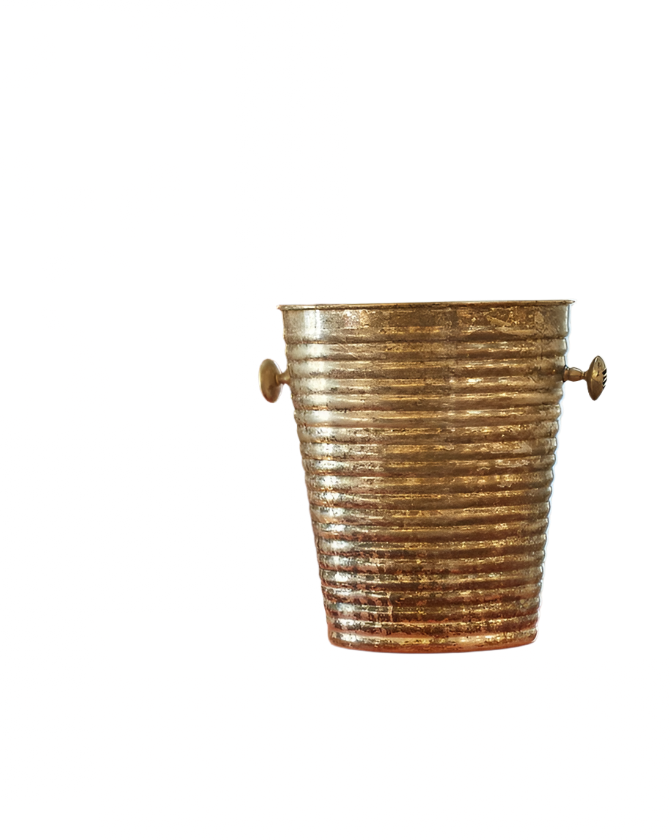 SILVER-PLATED RIPPED CHAMPAGNE BUCKET