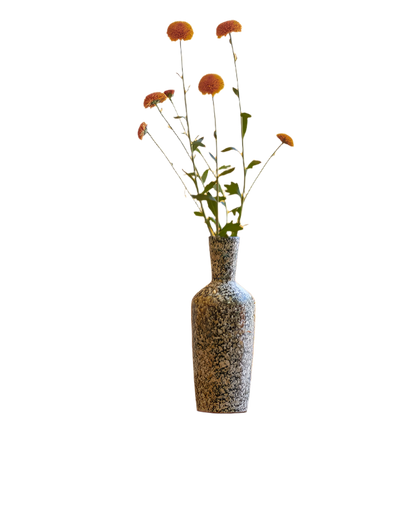 CERAMIC GREEN SPECKLED VASE