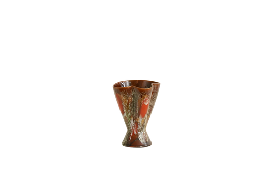 CERAMIC GLAZED AND TEXTURED VASE