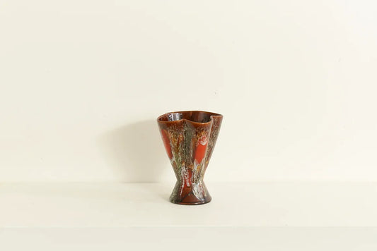 CERAMIC GLAZED AND TEXTURED VASE