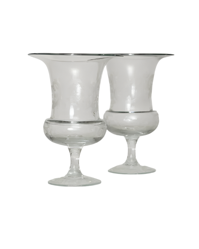 ETCHED GLASS WINE COOLERS