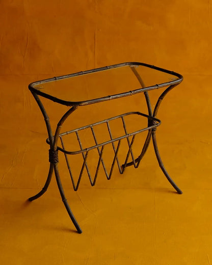 WROUGHT IRON MAGAZINE RACK