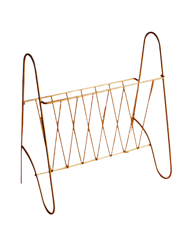 TWISTED GOLD STEM MAGAZINE RACK