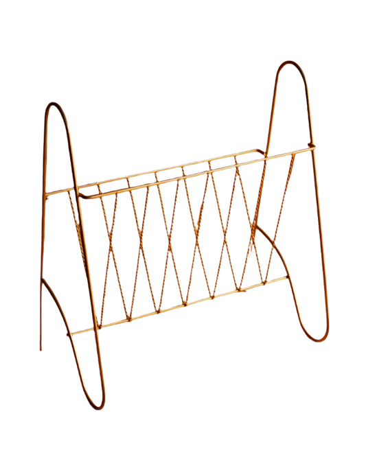 TWISTED GOLD STEM MAGAZINE RACK