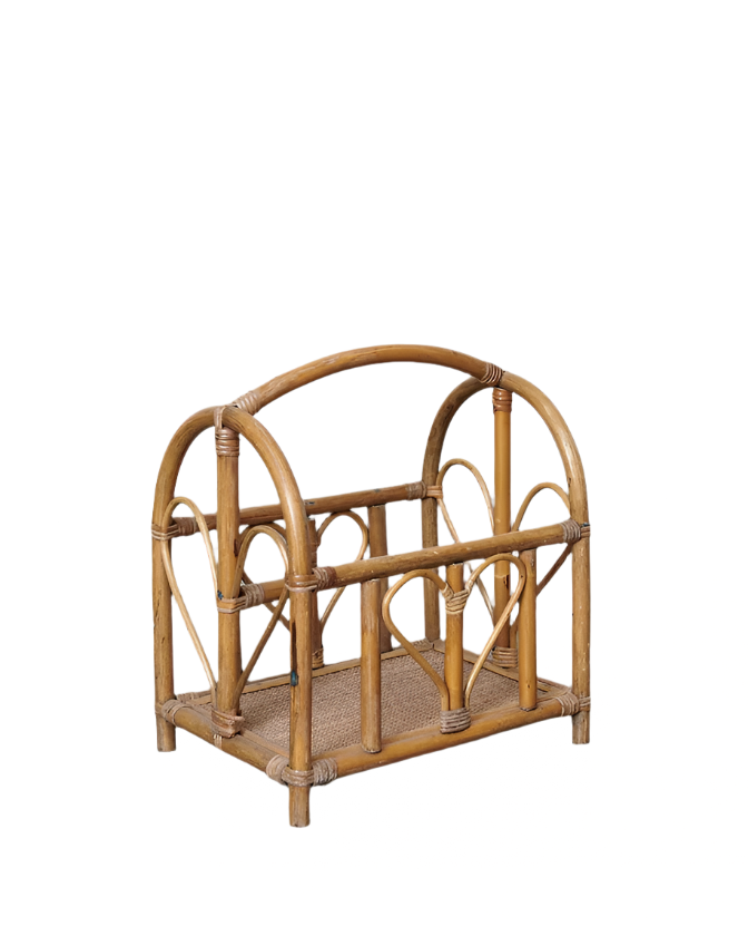 HEART BAMBOO MAGAZINE RACK