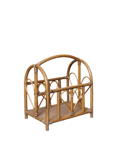 HEART BAMBOO MAGAZINE RACK