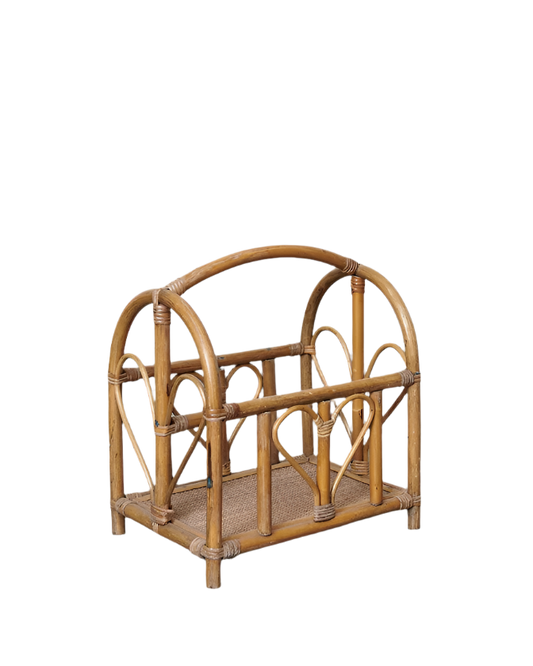 HEART BAMBOO MAGAZINE RACK