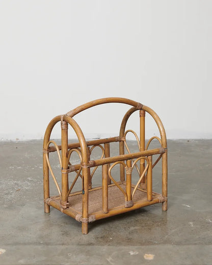 HEART BAMBOO MAGAZINE RACK