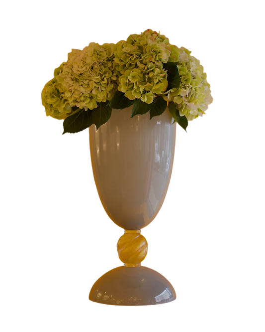 MURANO GLASS AMBER KNOT VASE