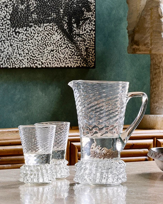 HALF ROSTRATO CARAFE & SIX GLASS SET
