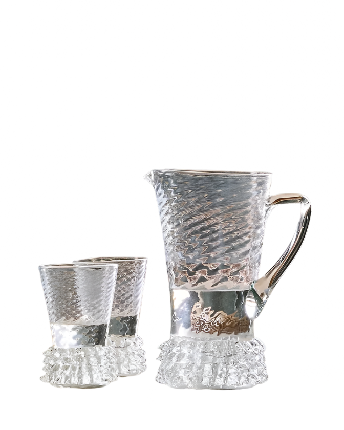HALF ROSTRATO CARAFE & SIX GLASS SET