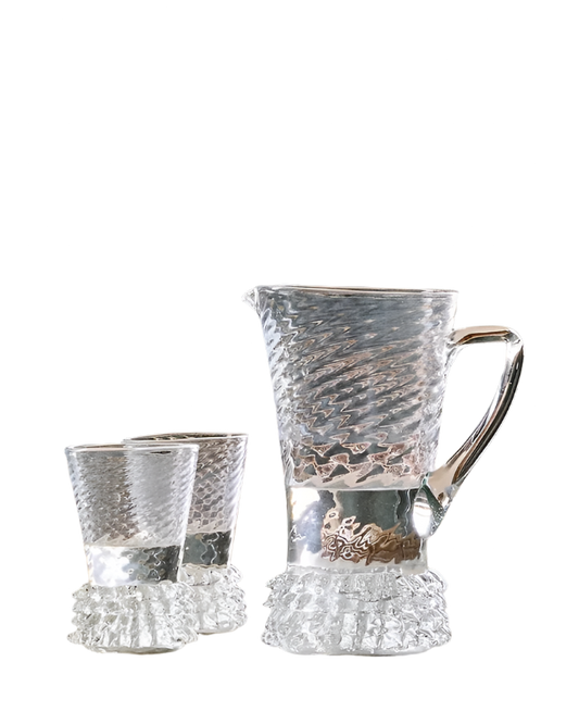 HALF ROSTRATO CARAFE & SIX GLASS SET