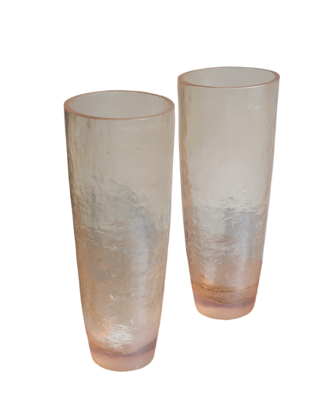 PAIR OF PERSPEX FLOOR VASES