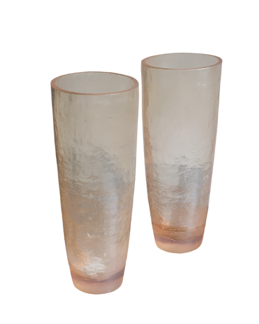 PAIR OF PERSPEX FLOOR VASES