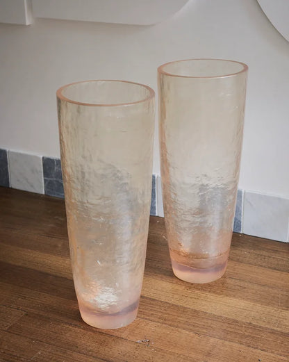 PAIR OF PERSPEX FLOOR VASES