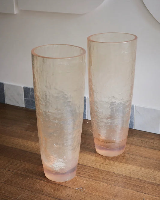 PAIR OF PERSPEX FLOOR VASES