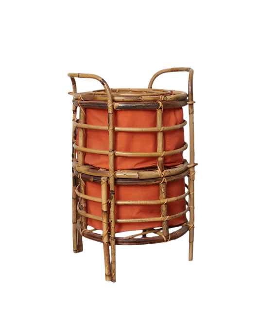 SECTIONAL RATTAN LAUNDRY BASKET