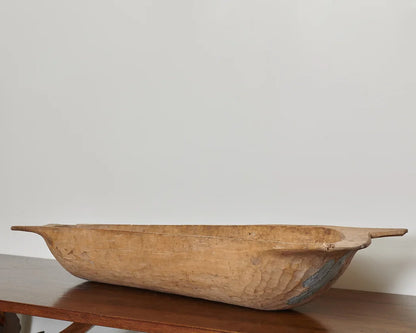 HAND HEWN FRUITWOOD TROG/DOUGH BOWL