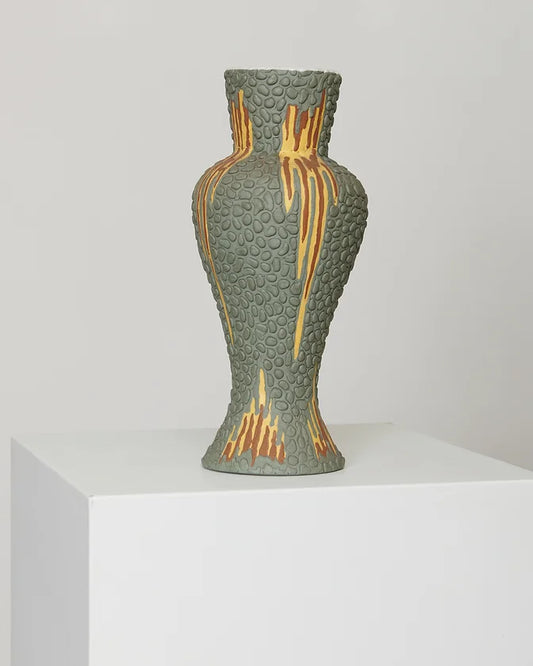 TEXTURED HUNGARIAN CERAMIC VASE