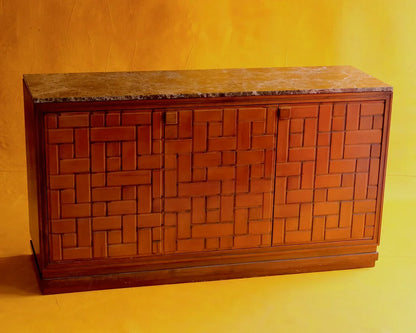 GEOMETREIC TEAK SIDEBOARD