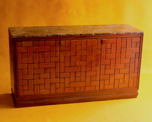 GEOMETREIC TEAK SIDEBOARD