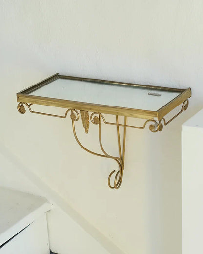 PETITE WALL MOUNTED CONSOLE w. MIRROR TOP