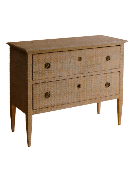 PAIR OF HAND PAINTED DIMPLED FRENCH CONSOLES