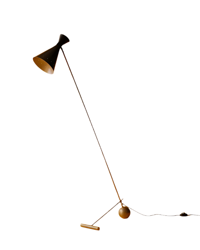 BLACK BRASS COUNTER BALANCE FLOOR LAMP