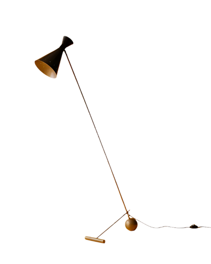 BLACK BRASS COUNTER BALANCE FLOOR LAMP