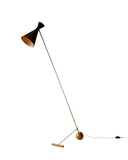 BLACK BRASS COUNTER BALANCE FLOOR LAMP